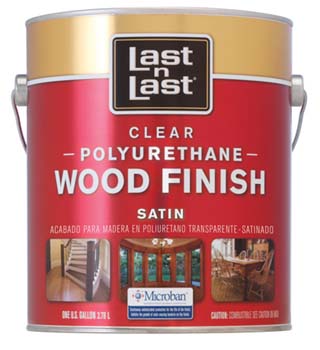 ABSOLUTE COATINGS 53511 LAST N LAST POLYURETHANE WOOD FINISH SATIN 350 VOC SIZE:1 GALLON.