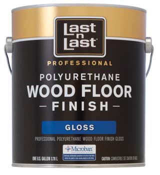 ABSOLUTE COATINGS 56501 LAST N LAST POLYURETHANE WOOD FLOOR FINISH GLOSS 350 VOC SIZE:1 GALLON.