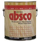 ABSOLUTE COATINGS 89611 ABSCO POLYURETHANE FAST DRY WOOD FLOOR FINISH SATIN 550 VOC SIZE:1 GALLON.