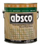 ABSOLUTE COATINGS 89621 ABSCO POLYURETHANE FAST DRY WOOD FLOOR FINISH SEMI GLOSS 550 VOC SIZE:1 GALLON.