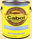 CABOT STAIN 11812 WHITE SOLID COLOR DECKING ACRYLIC STAIN W/ TEFLON SURFACE PROTECTOR SIZE:1 GALLON.