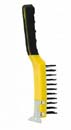 HYDE 46805 ROW STRAIGHT WITH SCRAPER RUBBER GRIP WIRE BRUSH SIZE:4 X 11