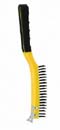 HYDE 46806 3 X 19 ROW STRAIGHT WITH SCRAPER CARBON RUBBER GRIP WIRE BRUSH SIZE:3 X 19