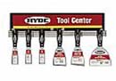 HYDE 49210 6 TOOL/30 ITEM BLACK & SILVER PROFESSIONAL TOOL ASSORTMENT W/WIRE RACK