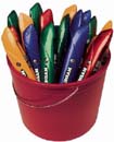 HYDE 49670 MULTI-COLORED TOP SLIDE UTILITY KNIVES ASSORTMENT BUCKET PACK:25 PCS