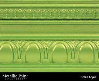 MODERN MASTERS ME706-06 GREEN APPLE METALLIC PAINT SIZE:6 OZ.