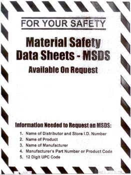 MATERIAL SAFETY DATA SHEET-MSDS AVAILABLE ON REQUEST