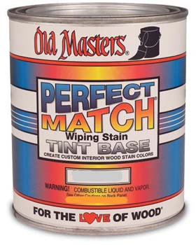 OLD MASTERS 51004 TINT BASE PERFECT MATCH WIPING STAIN SIZE:QUART.