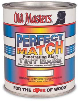 OLD MASTERS 52001 TINT BASE PERFECT MATCH PENETRATING STAIN SIZE:1 GALLON.
