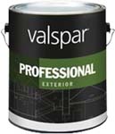 VALSPAR 12611 PROFESSIONAL EXTERIOR LATEX FLAT LIGHT BASE SIZE:1 GALLON.