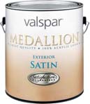 VALSPAR 4102 MEDALLION EXT LATEX SATIN HOUSE PAINT TINT BASE SIZE:1 GALLON.