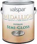 VALSPAR 4300 MEDALLION EXT LATEX S/G HOUSE & TRIM WHITE SIZE:1 GALLON.