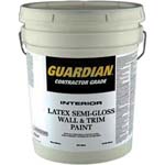VALSPAR 455 GUARDIAN CONTRACTOR INT LATEX S/G WALL & TRIM WHITE SIZE:5 GALLONS.