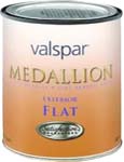 VALSPAR 45505 MEDALLION EXT LATEX FLAT HOUSE PAINT CLEAR BASE SIZE:QUART.